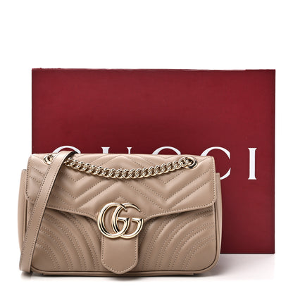 Gucci Calfskin Matelasse Small GG Marmont Shoulder Bag Porcelain Rose 11 of 11