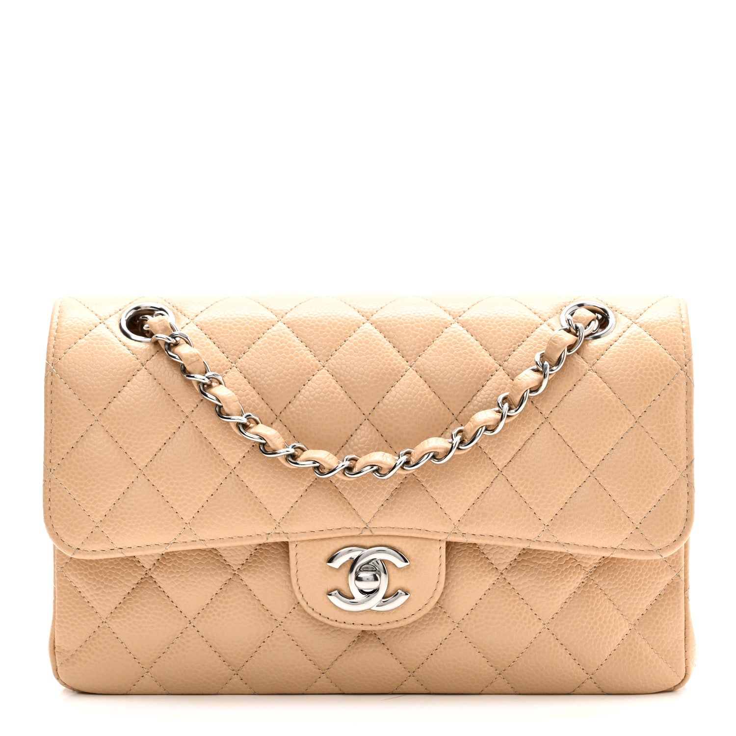 Chanel Caviar Quilted Small Double Flap Beige 1 of 11