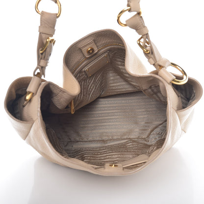 Prada Vitello Daino Side Pocket Hobo Sabbia 5 of 17