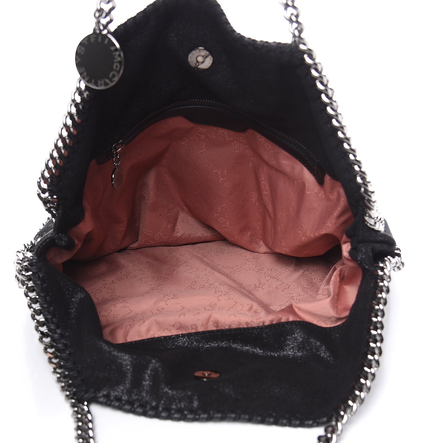 Shaggy Deer Small Falabella Fold Over Tote Black