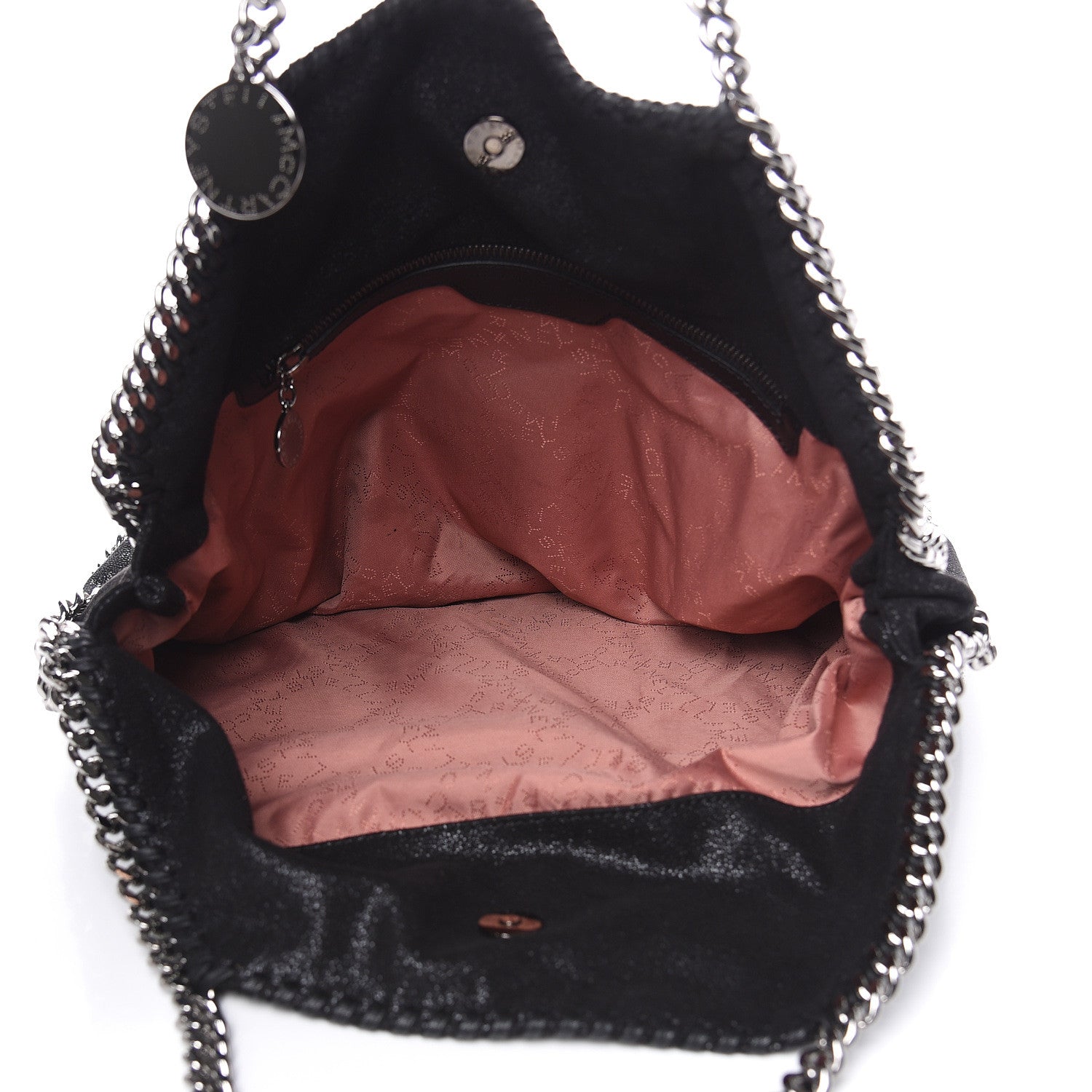Stella McCartney Shaggy Deer Small Falabella Fold Over Tote Black 5 of 10