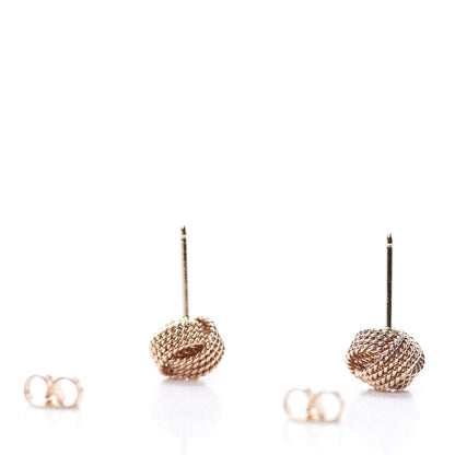 Tiffany 18K Rose Gold Twist Knot Earrings 3 of 5