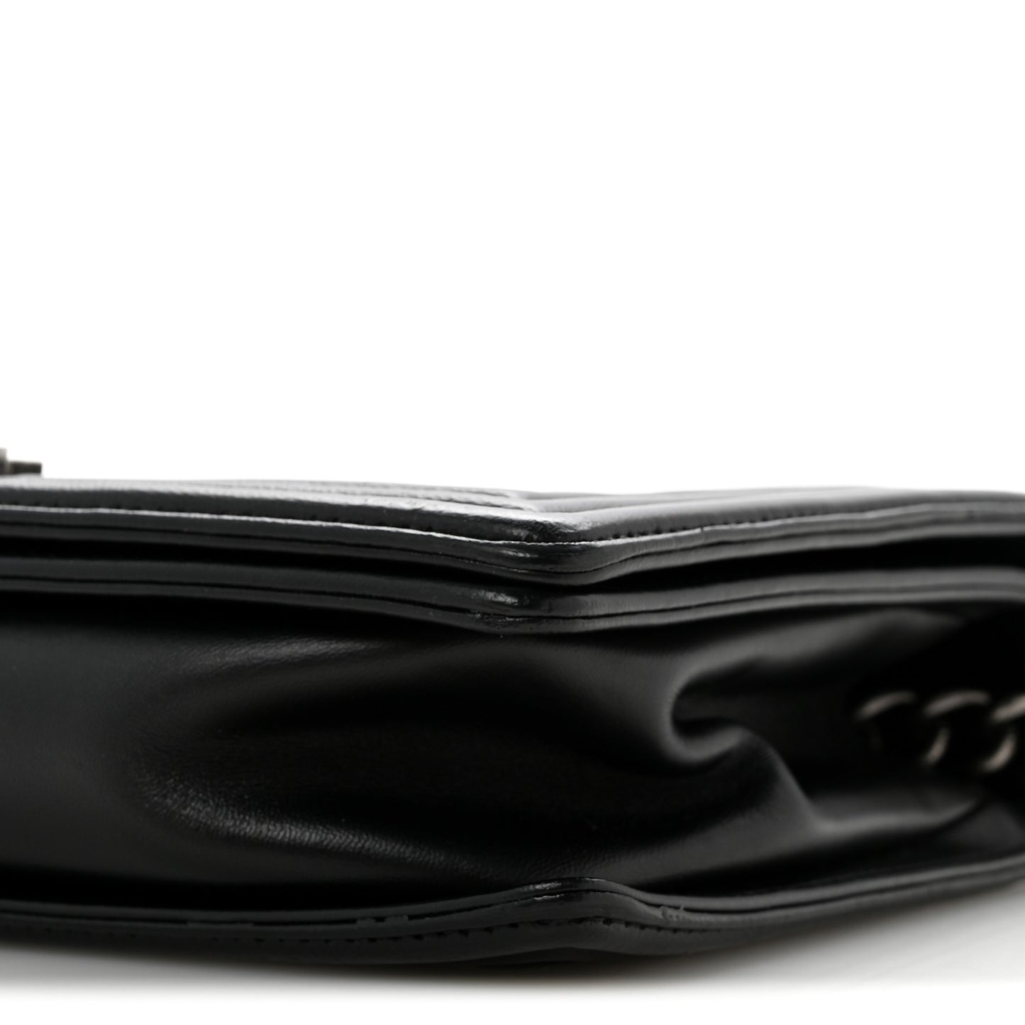 Lambskin Quilted New Medium Boy Flap Black
