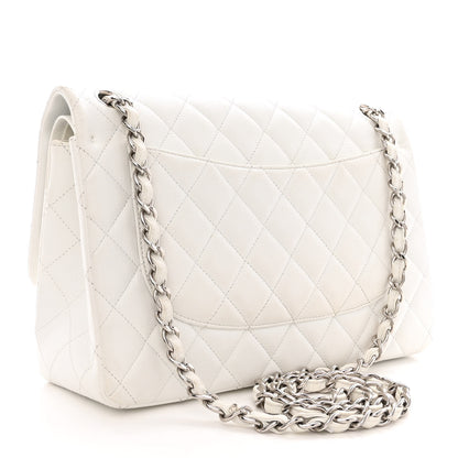 Chanel Caviar Quilted Jumbo Double Flap White 3 of 15
