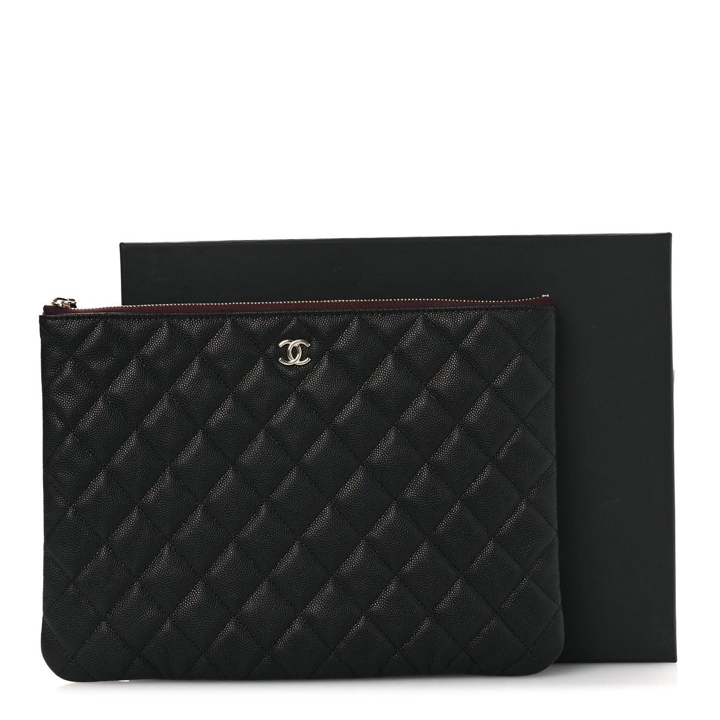 Caviar Quilted Medium Cosmetic Case Black