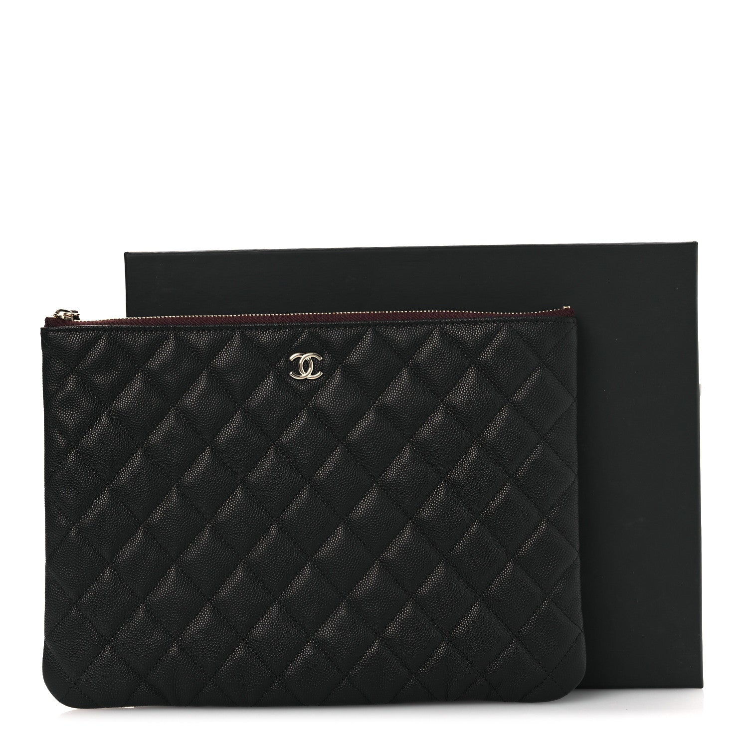 Chanel Caviar Quilted Medium Cosmetic Case Black 8 of 8