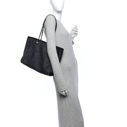 Chanel Mixed Fibers Calfskin Small Deauville Tote Black 2 of 12