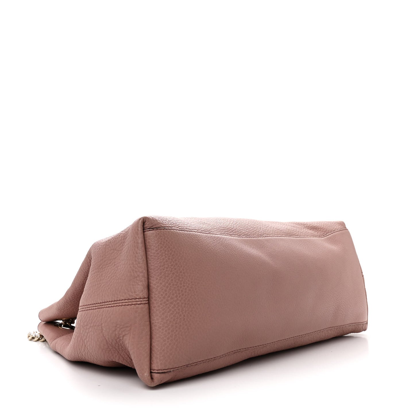 Pebbled Calfskin Medium Soho Chain Shoulder Bag Dark Cipria