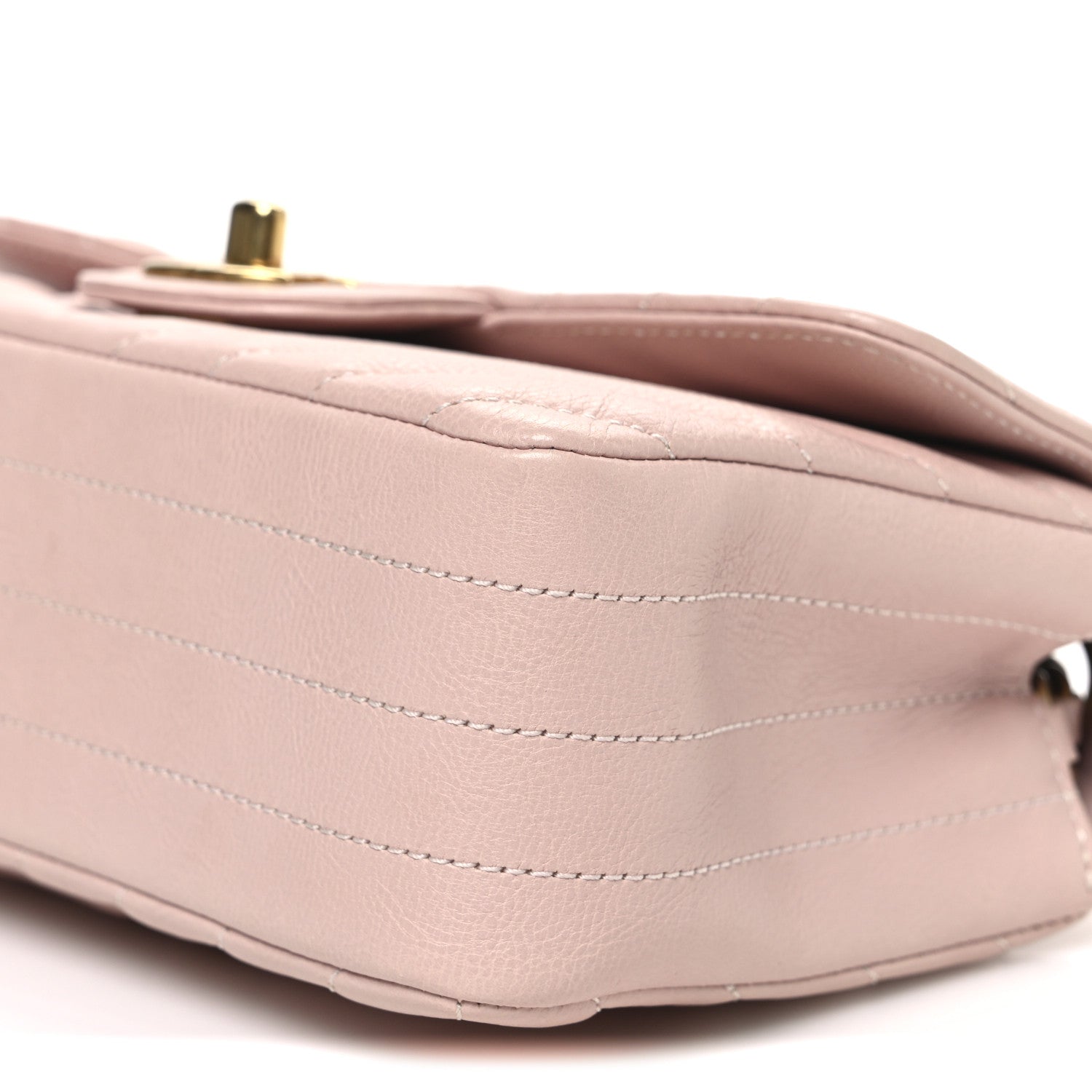 Chanel Calfskin Chevron Quilted Mini Rectangular Flap Light Pink 10 of 10