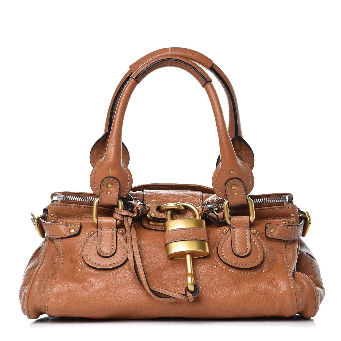 Calfskin Medium Paddington Satchel Nut