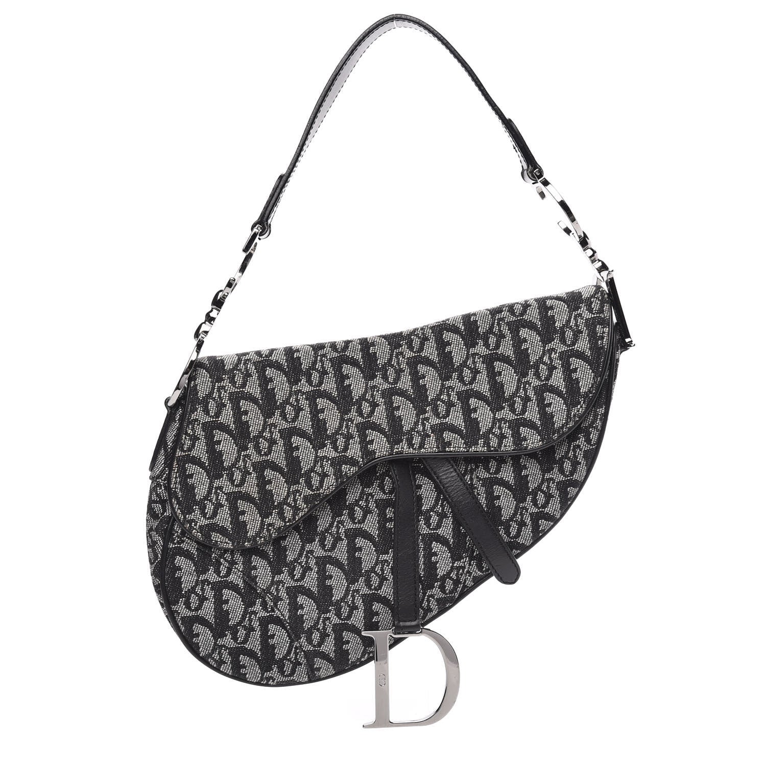 Christian Dior Monogram Saddle Bag Black 1 of 12