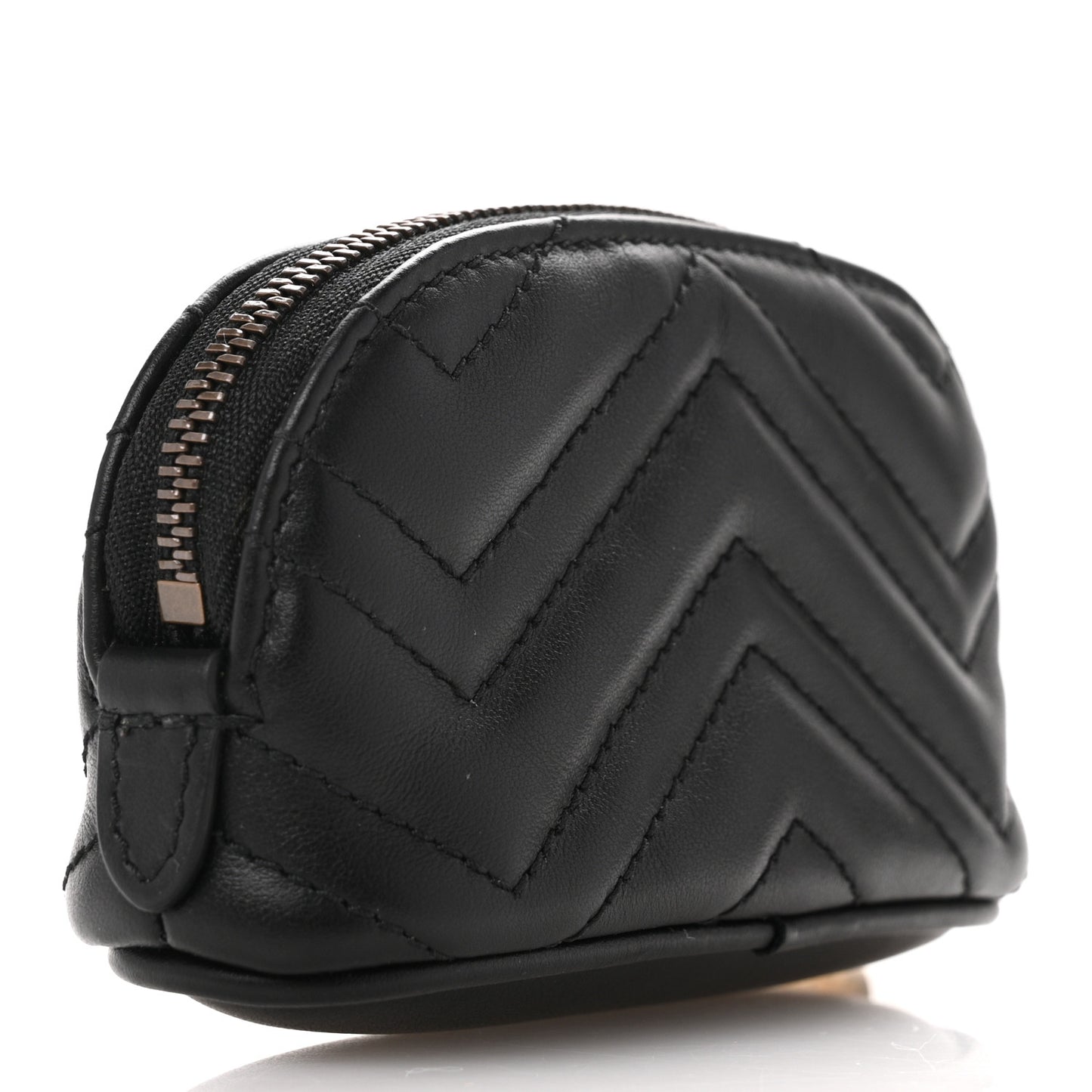 Calfskin Matelasse GG Marmont Key Pouch Black