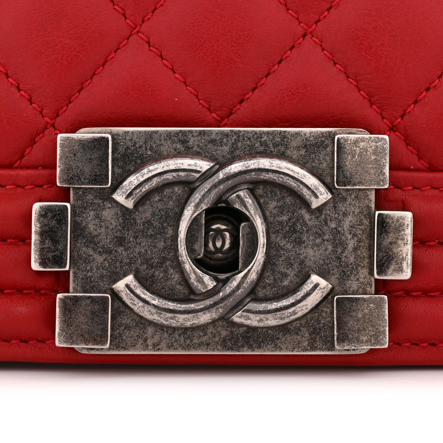 Chanel Calfskin Quilted New Medium Boy Flap Red 12 of 14