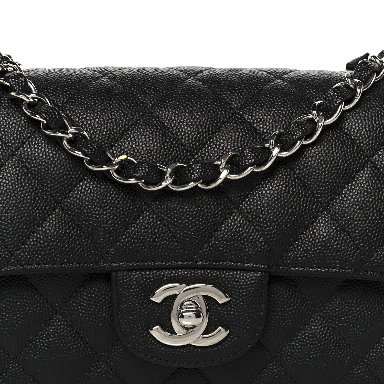 Chanel Caviar Quilted Mini Rectangular Flap Black 9 of 12