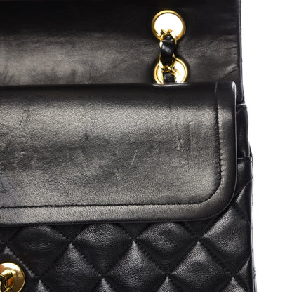Chanel Lambskin Quilted Medium Double Flap Black 11 of 15