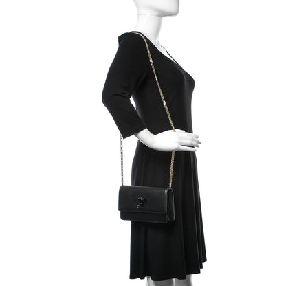 Versace Grained Calfskin Palazzo Chain Evening Bag Black 2 of 10