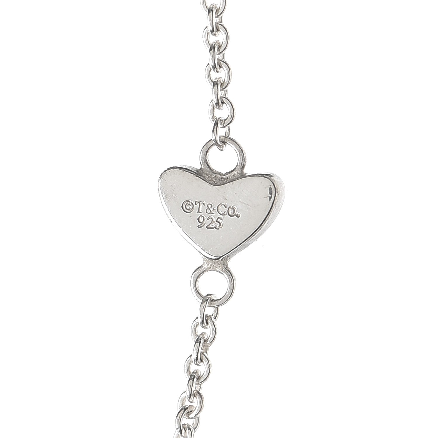 Tiffany Sterling Silver Heart Lariat Necklace 5 of 6