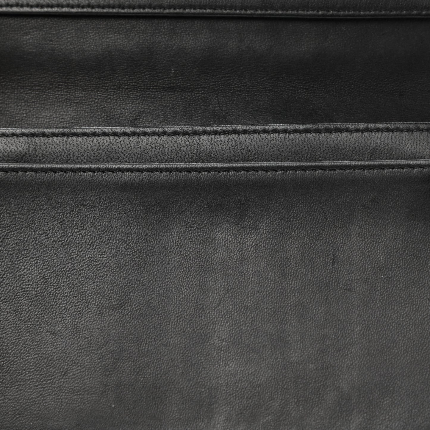 Lambskin Quilted Boy Yen Wallet Black