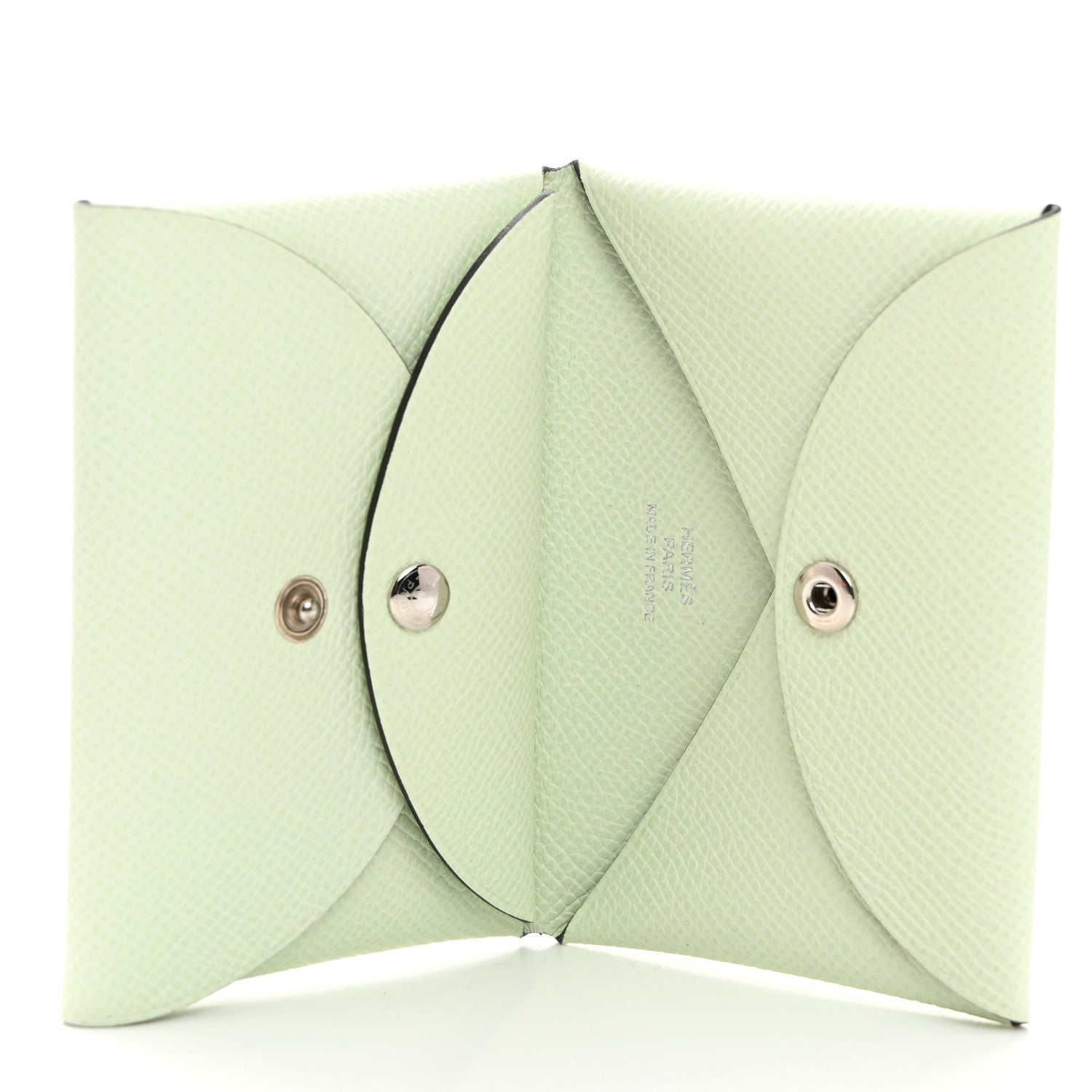 Hermes Epsom Calvi Duo Card Case Vert Fizz 5 of 8