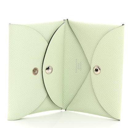 Hermes Epsom Calvi Duo Card Case Vert Fizz 5 of 8