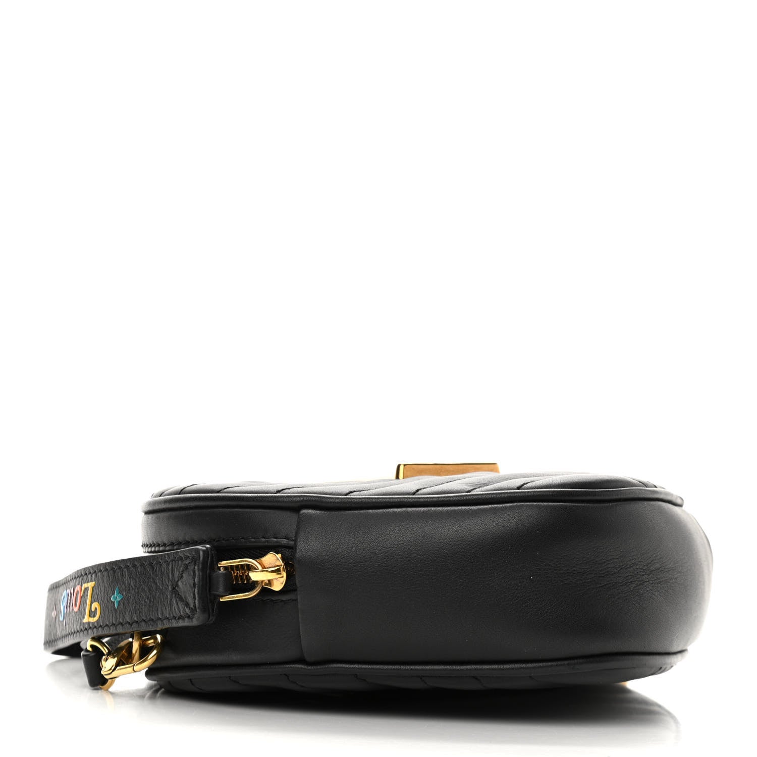 Louis Vuitton Calfskin New Wave Heart Bag Black 4 of 10