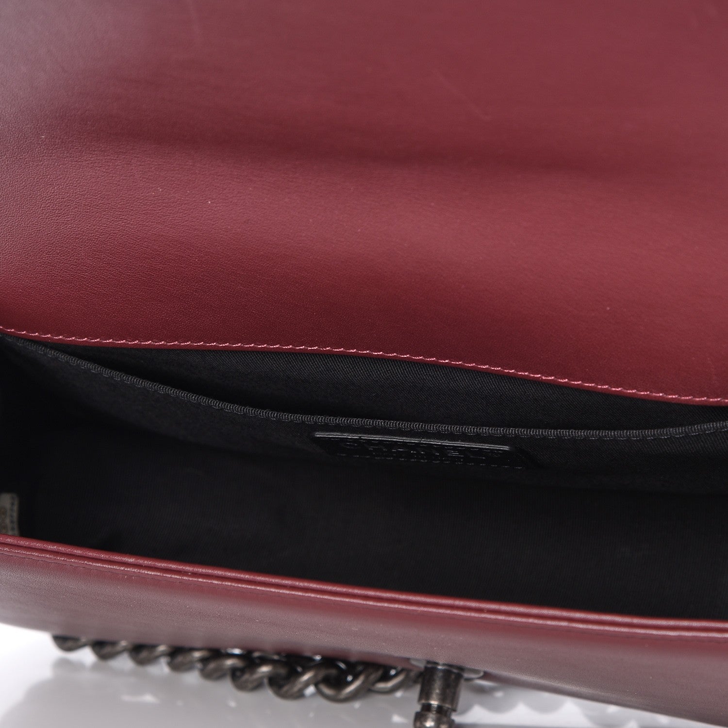 Chanel Calfskin Horizontal Quilted Medium Boy Flap Burgundy 5 of 8