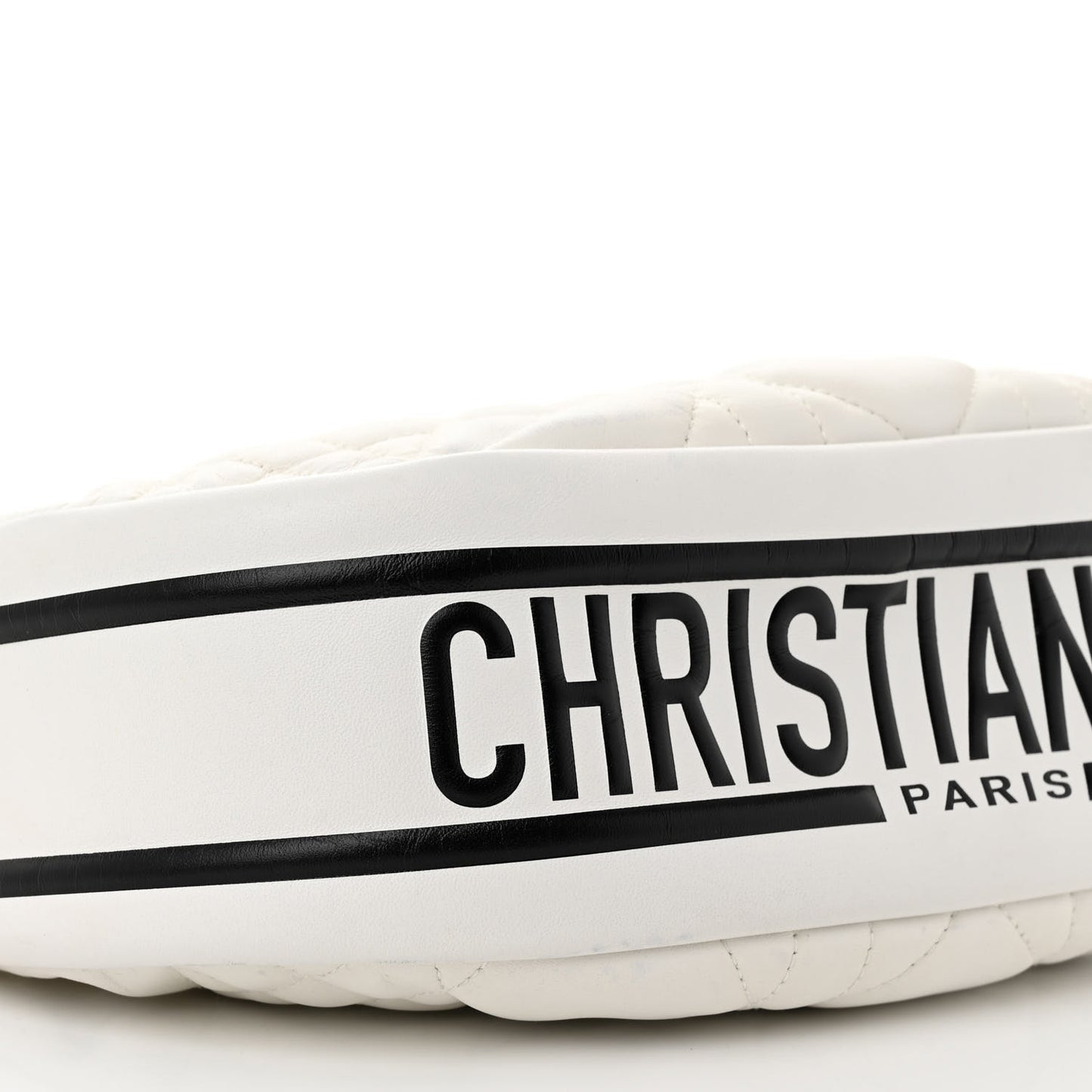 Lambskin Cannage Medium Dior Vibe Hobo Bag White