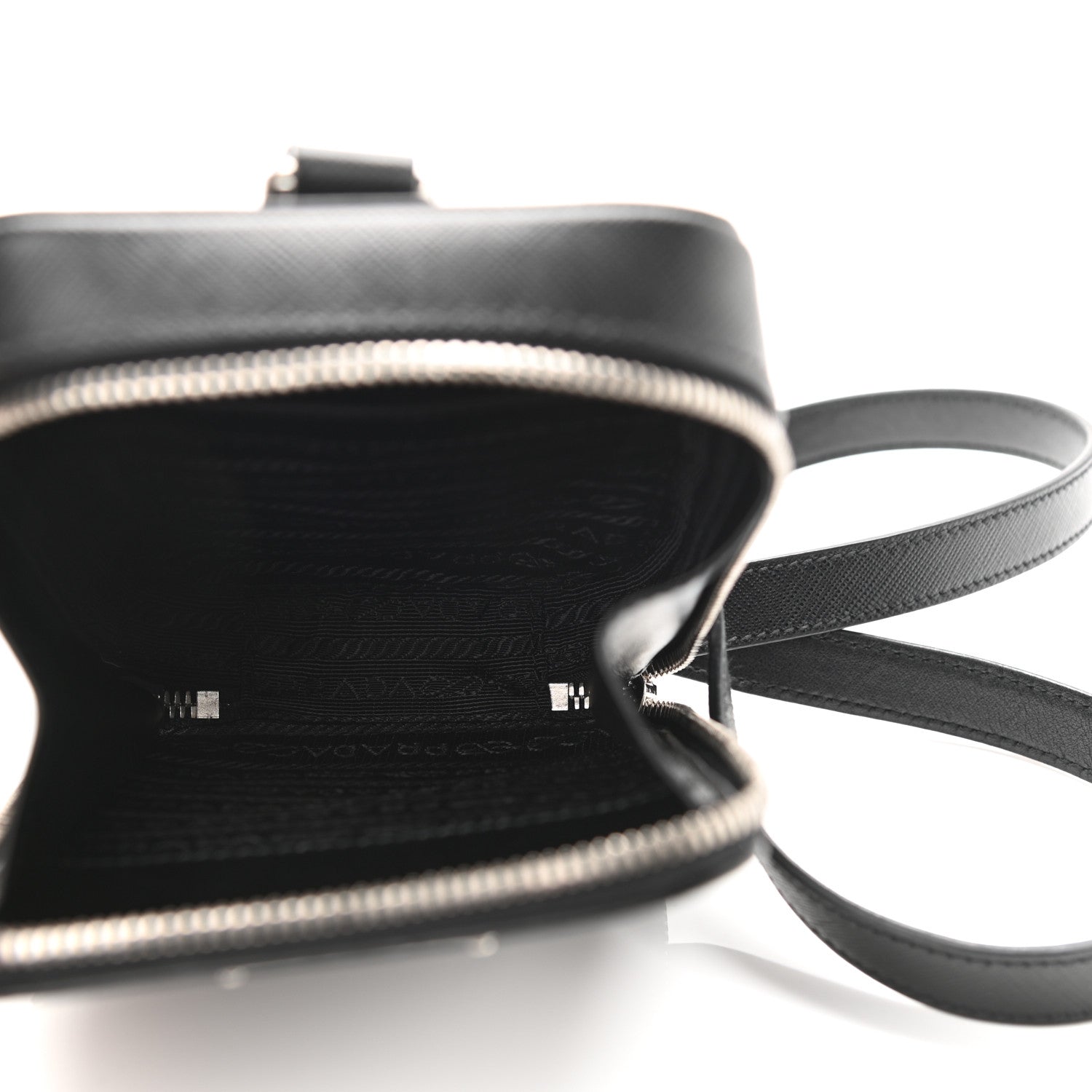 Prada Saffiano Harness Crossbody Travel Pouch Black 5 of 9