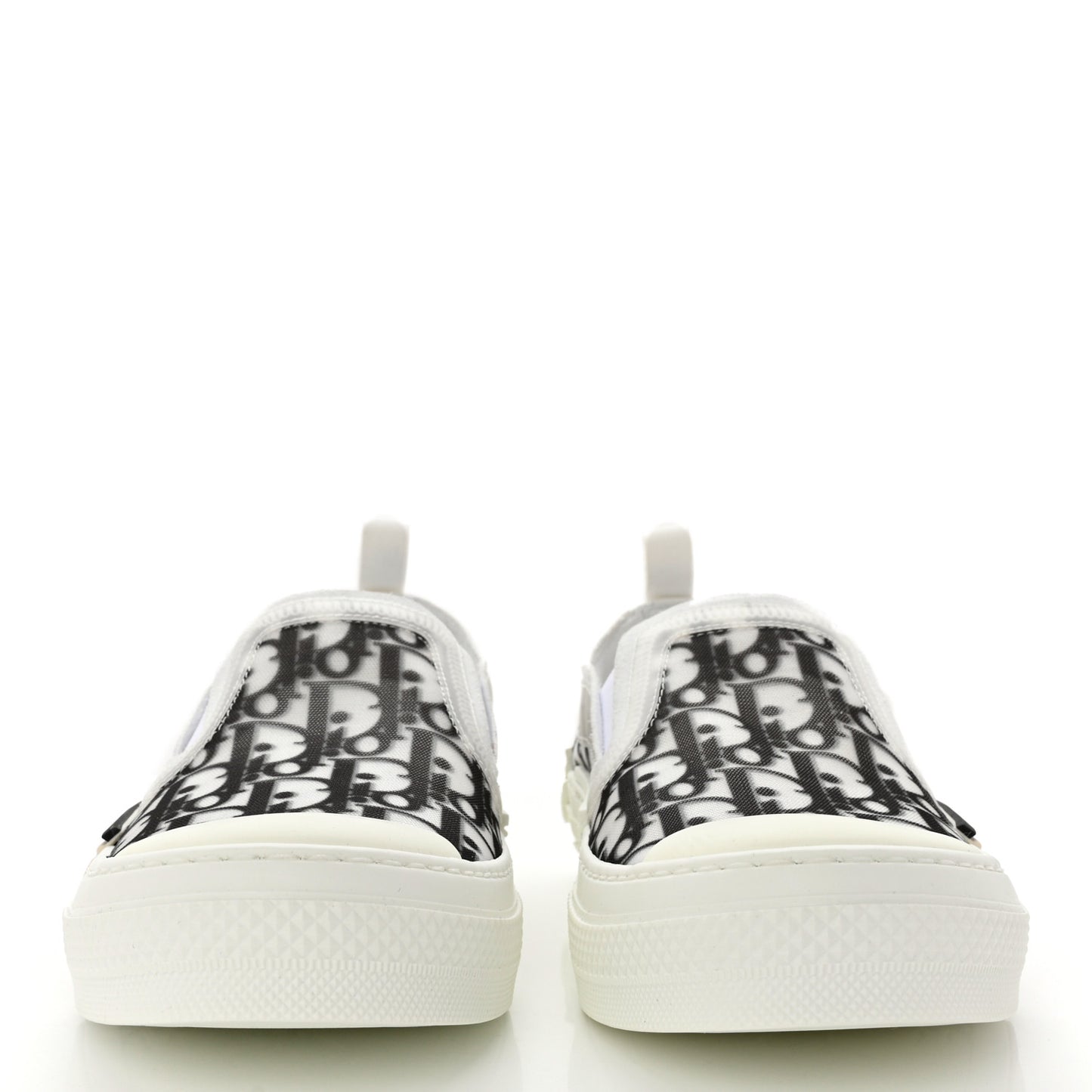 Technical Canvas Oblique Mens B23 Slip On Sneakers 42 Black White