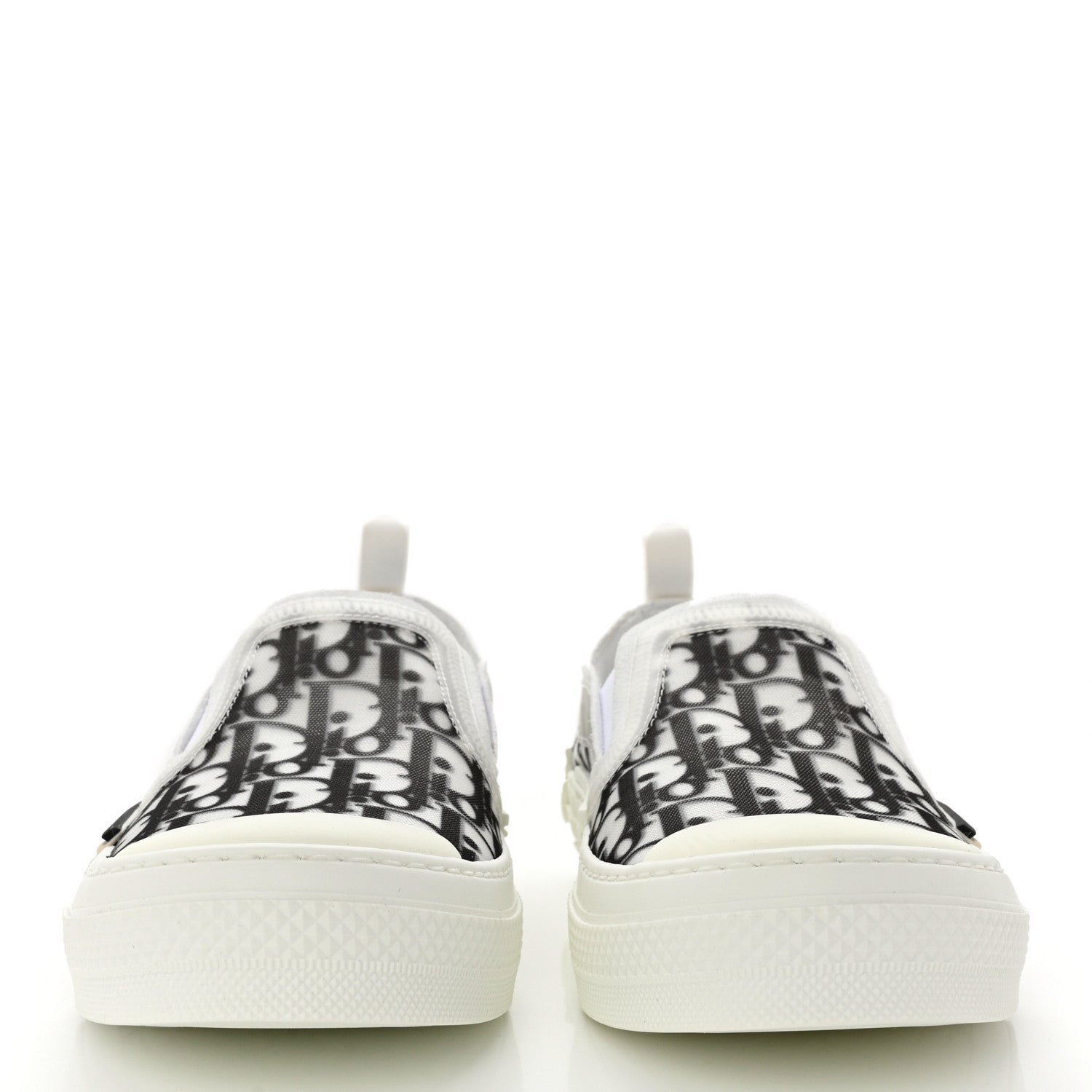Christian Dior Technical Canvas Oblique Mens B23 Slip On Sneakers 42 Black White 2 of 8