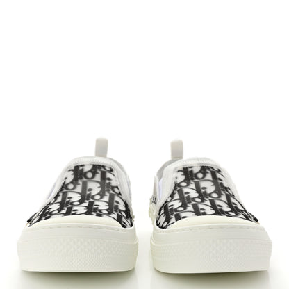 Christian Dior Technical Canvas Oblique Mens B23 Slip On Sneakers 42 Black White 2 of 8