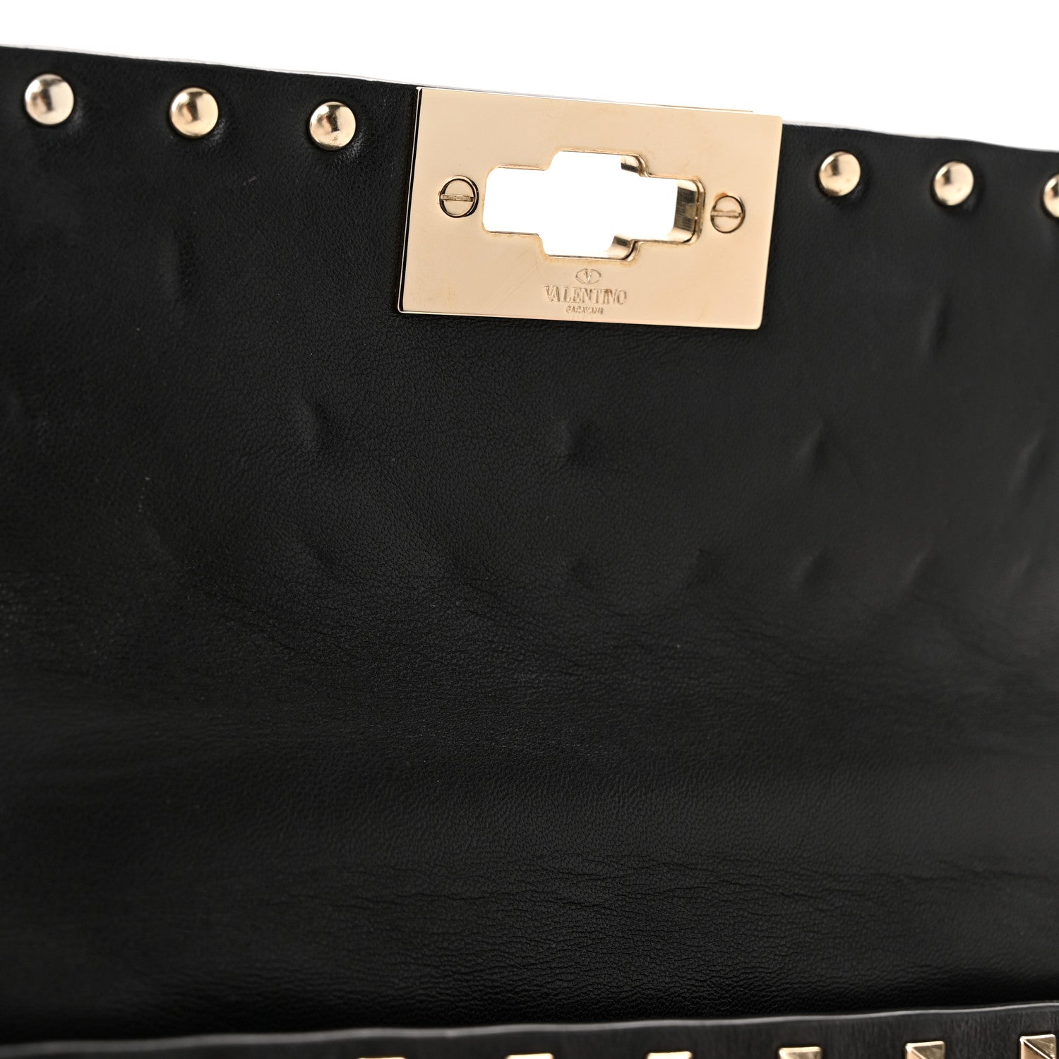 Valentino Garavani Lambskin Small Rockstud Spike Shoulder Bag Black 10 of 11