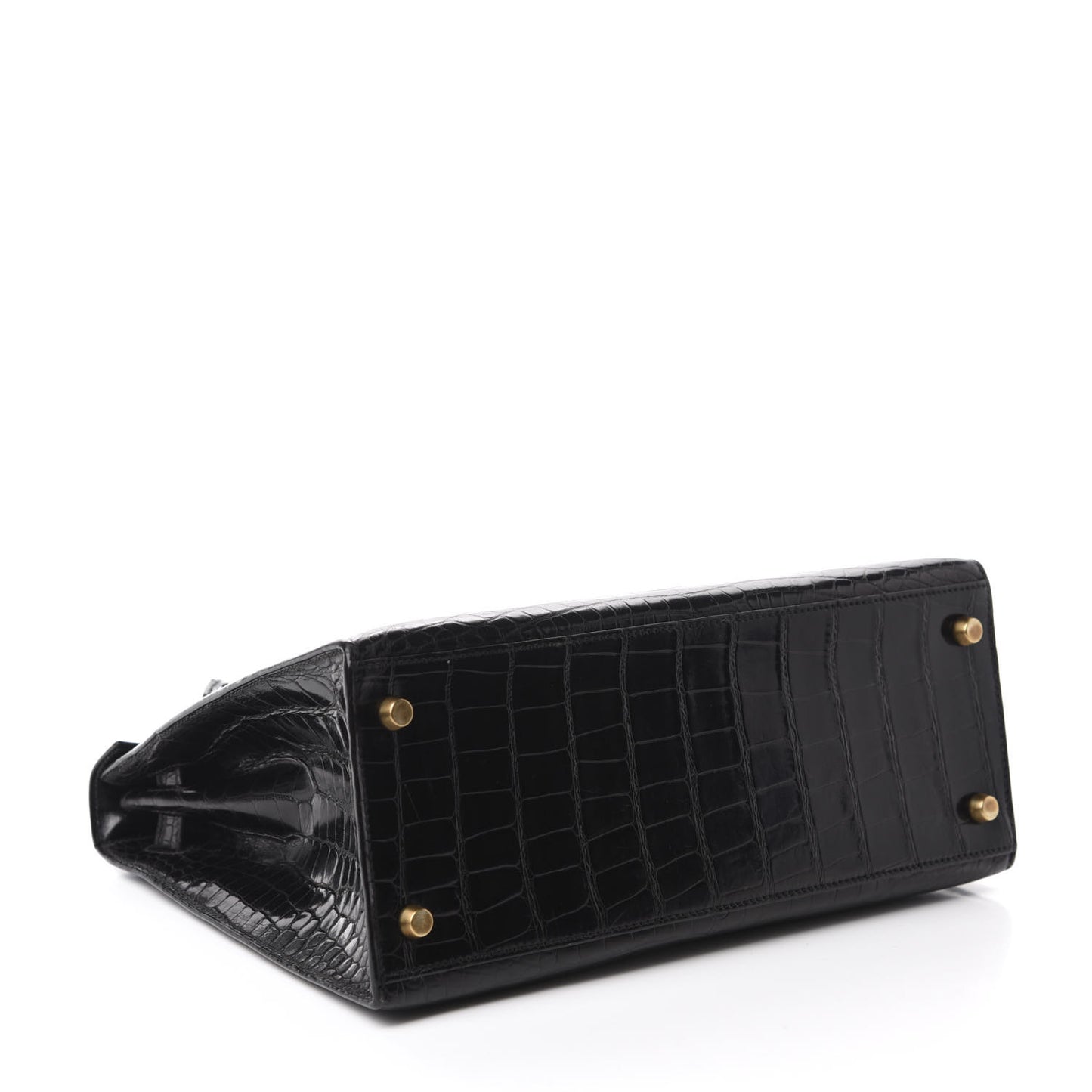 Shiny Alligator Kelly Sellier 28 Black