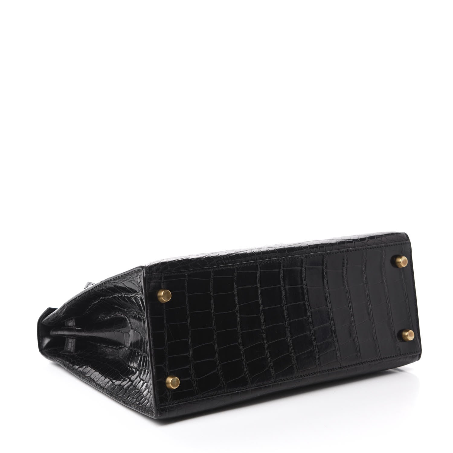 Hermes Shiny Alligator Kelly Sellier 28 Black 4 of 10