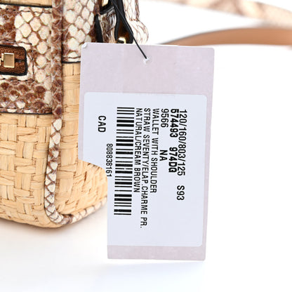 Gucci Raffia Elaphe Mini Ophidia Shoulder Bag Natural Cream Brown 11 of 11