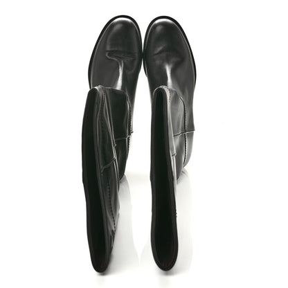 Chanel Calfskin Ascot Riding Boots 39.5 Black 2 of 9