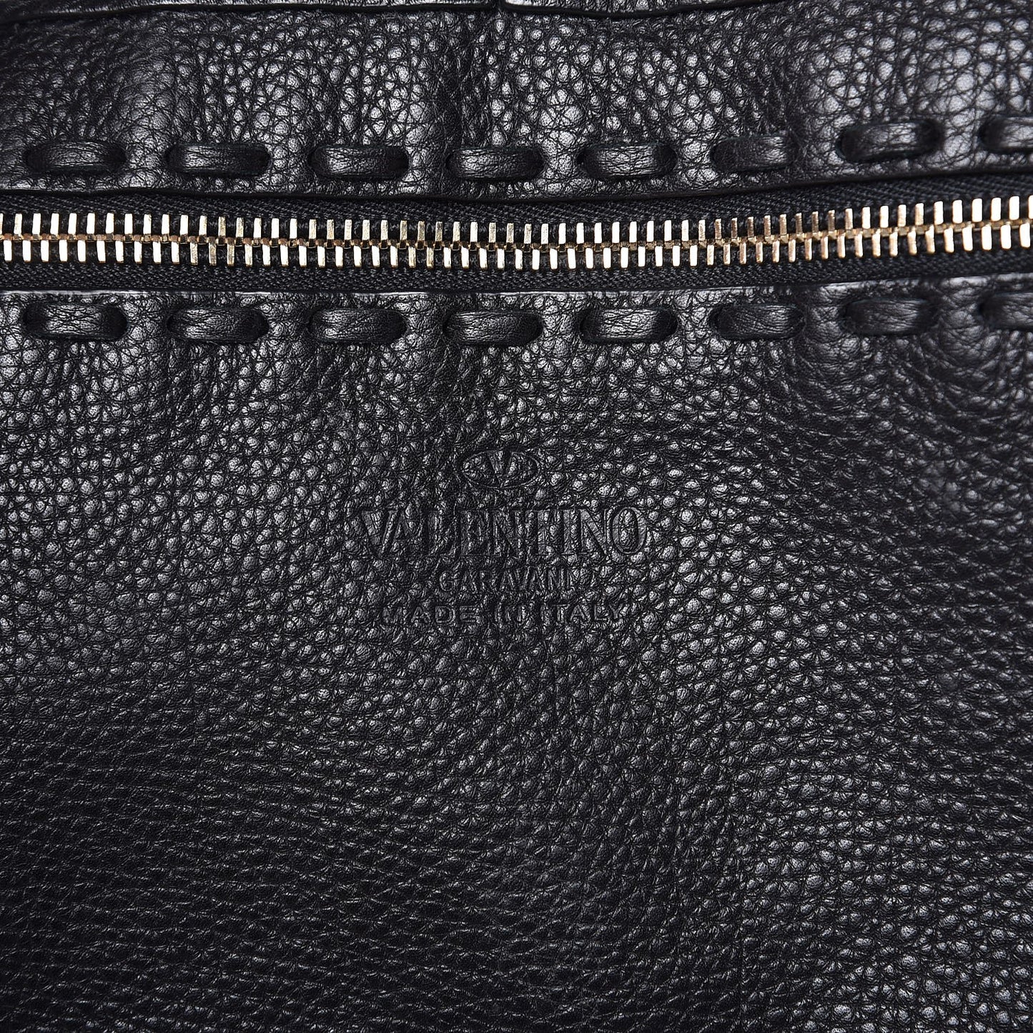 Grained Calfskin C-Rockee Fringe Tote Black