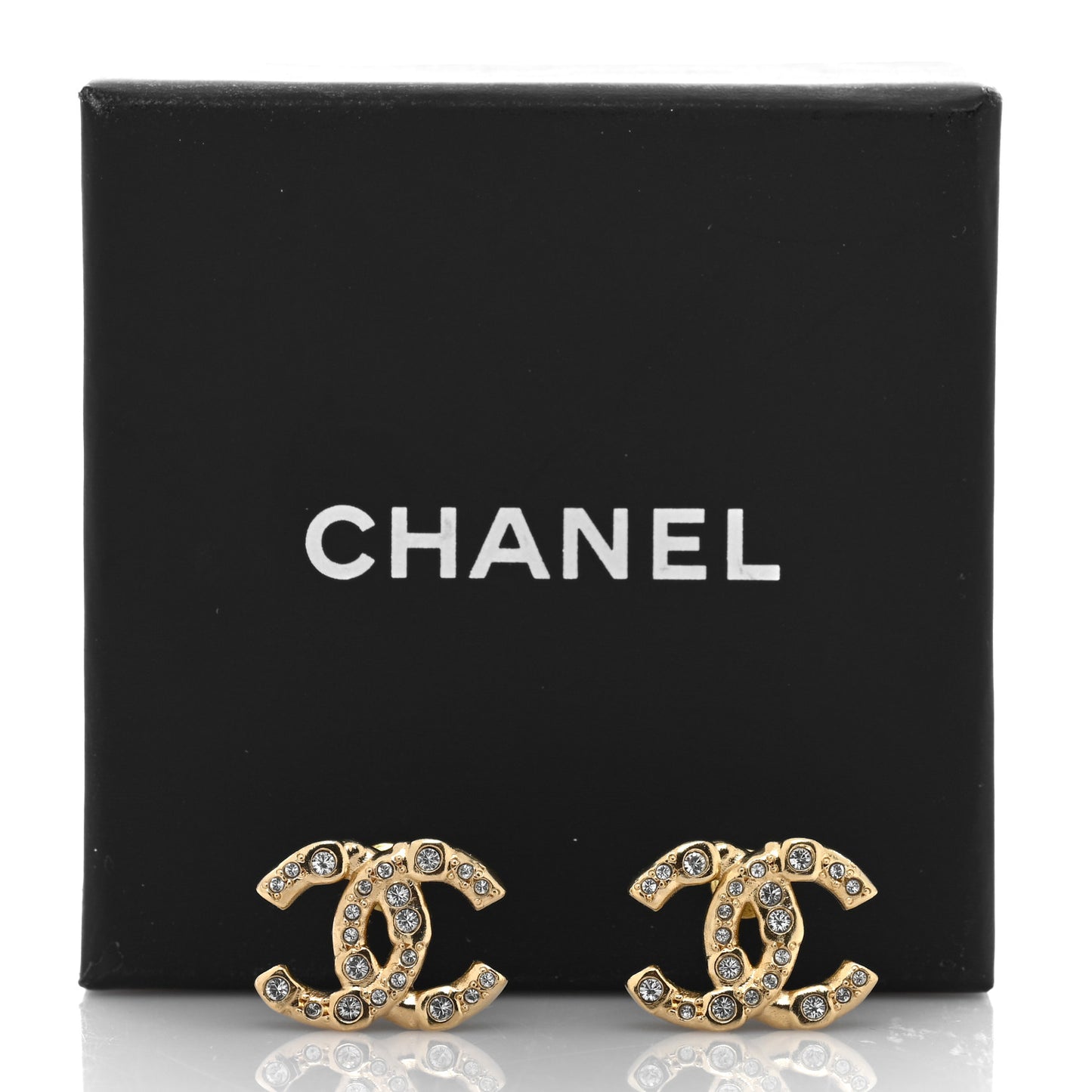 Crystal CC Earrings Gold