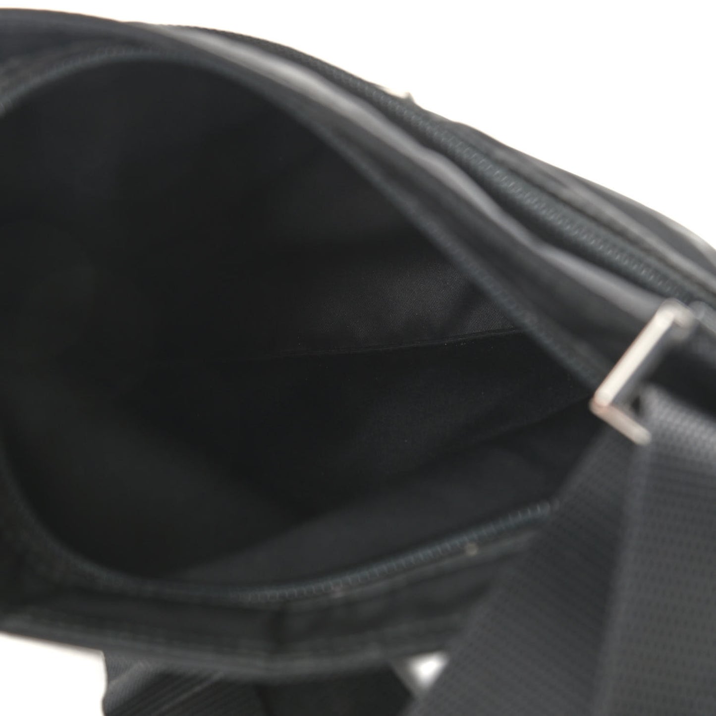 Nylon Vela Flat Messenger Bag Black