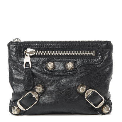 Balenciaga Agneau Giant 12 Silver Hardware M Porte-Monnaie Coin Purse Black 1 of 8