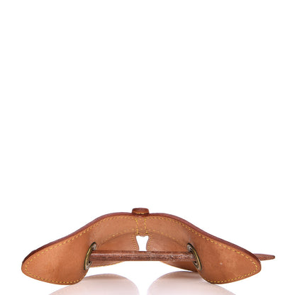 Louis Vuitton Calfskin Butterfly Hair Pin Barette Brown 3 of 8