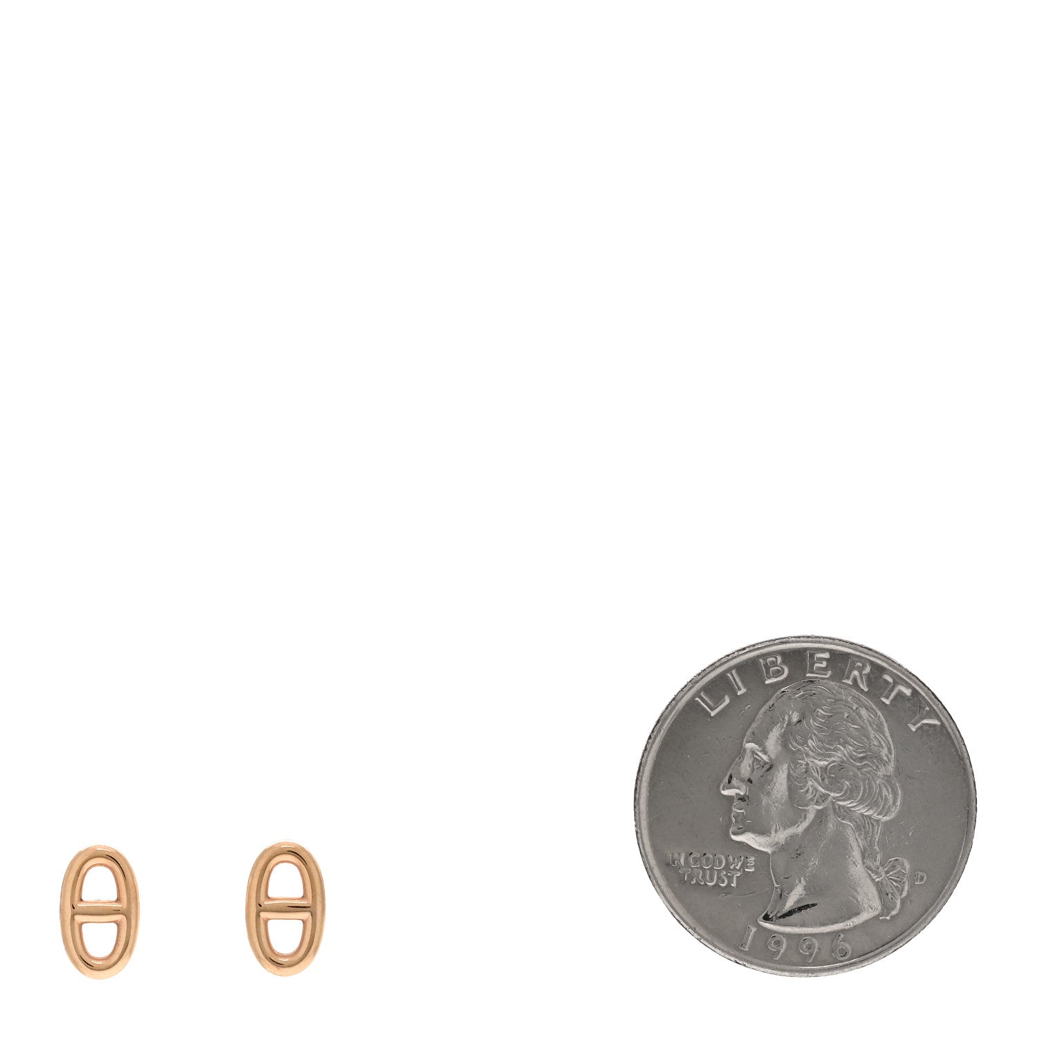 Hermes 18K Rose Gold TPM Farandole Stud Earrings 2 of 5