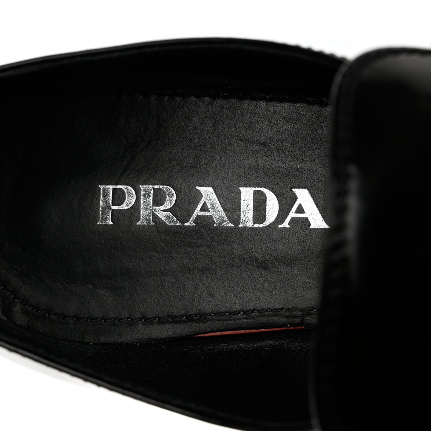 Spazzolato Metal Triangle Logo 50mm Loafers 40.5 Black