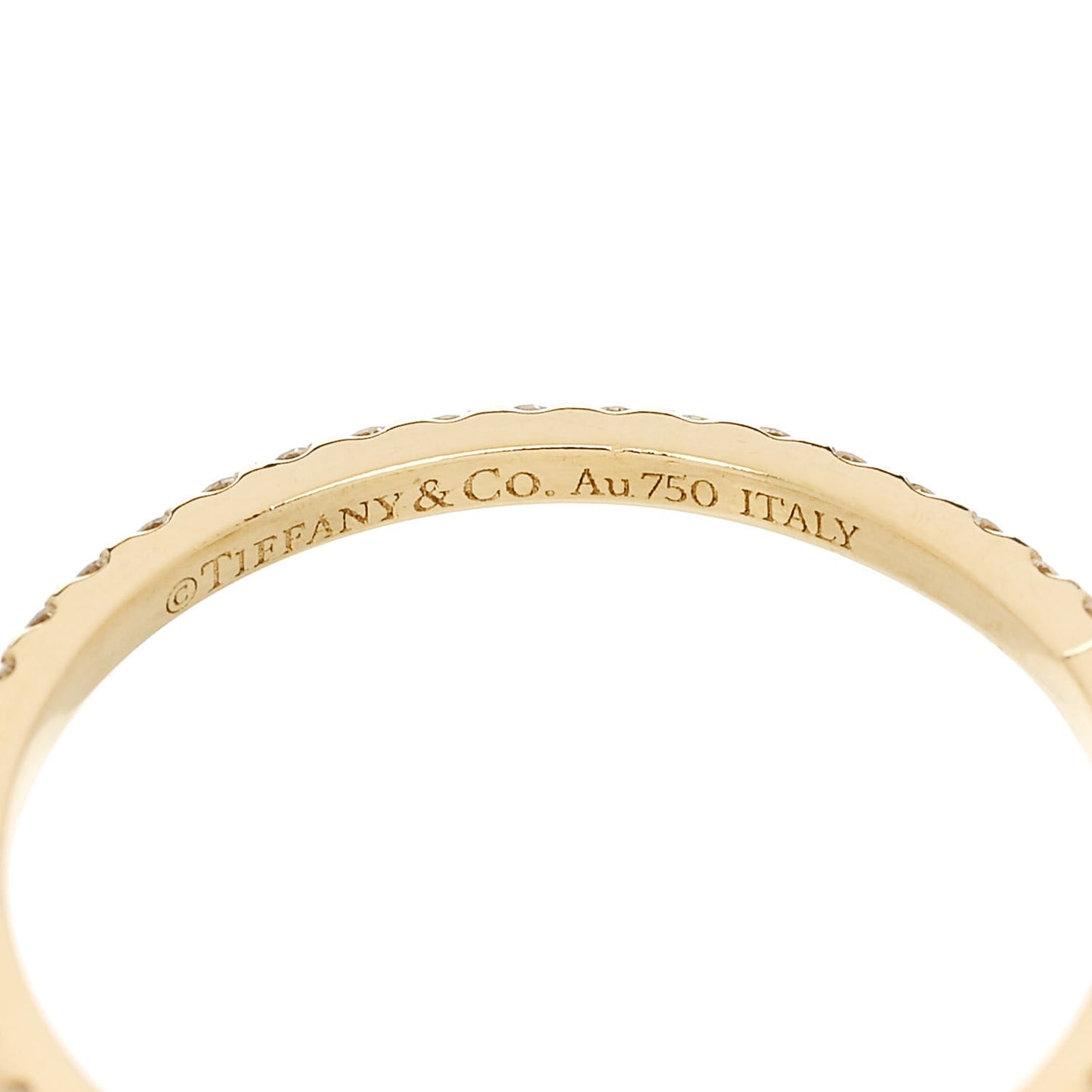 18K Yellow Gold Diamond T Wire Pave Ring 50 5.5