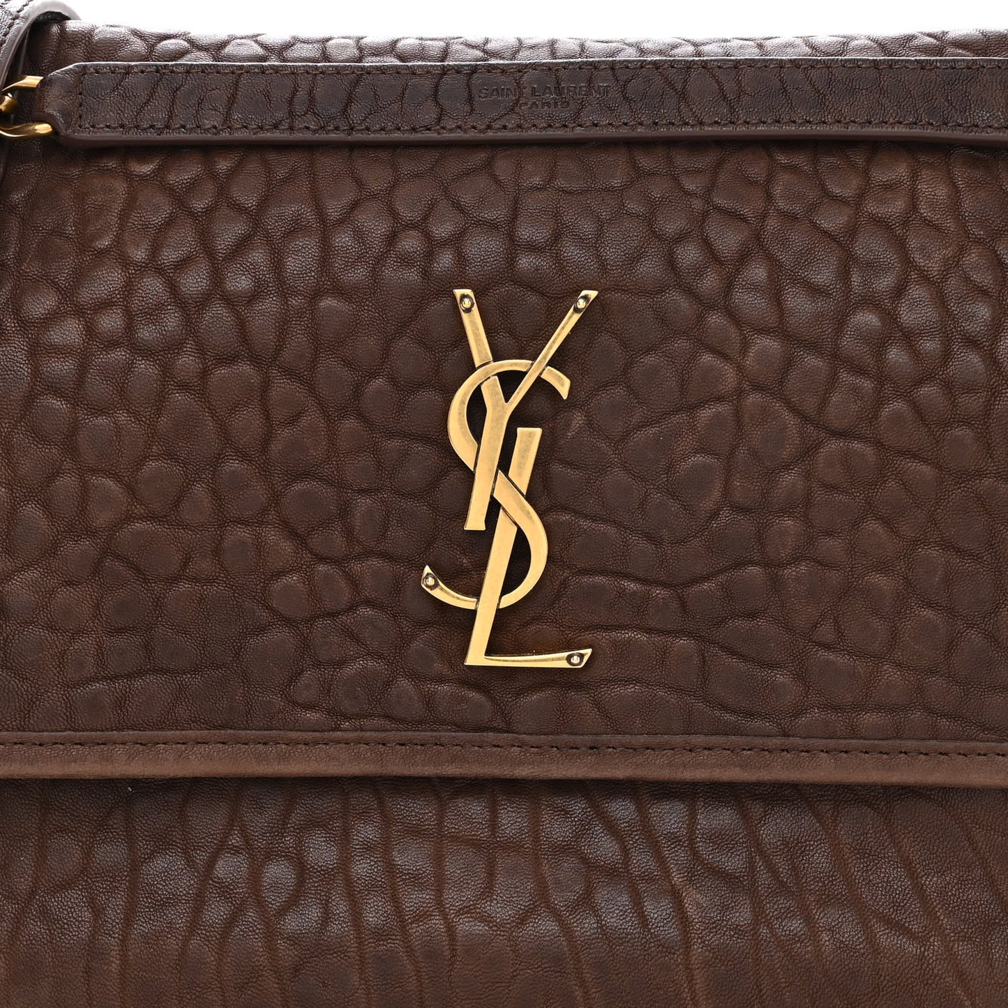 Grained Lambskin Monogram Medium Niki Chain Satchel Dark Cork