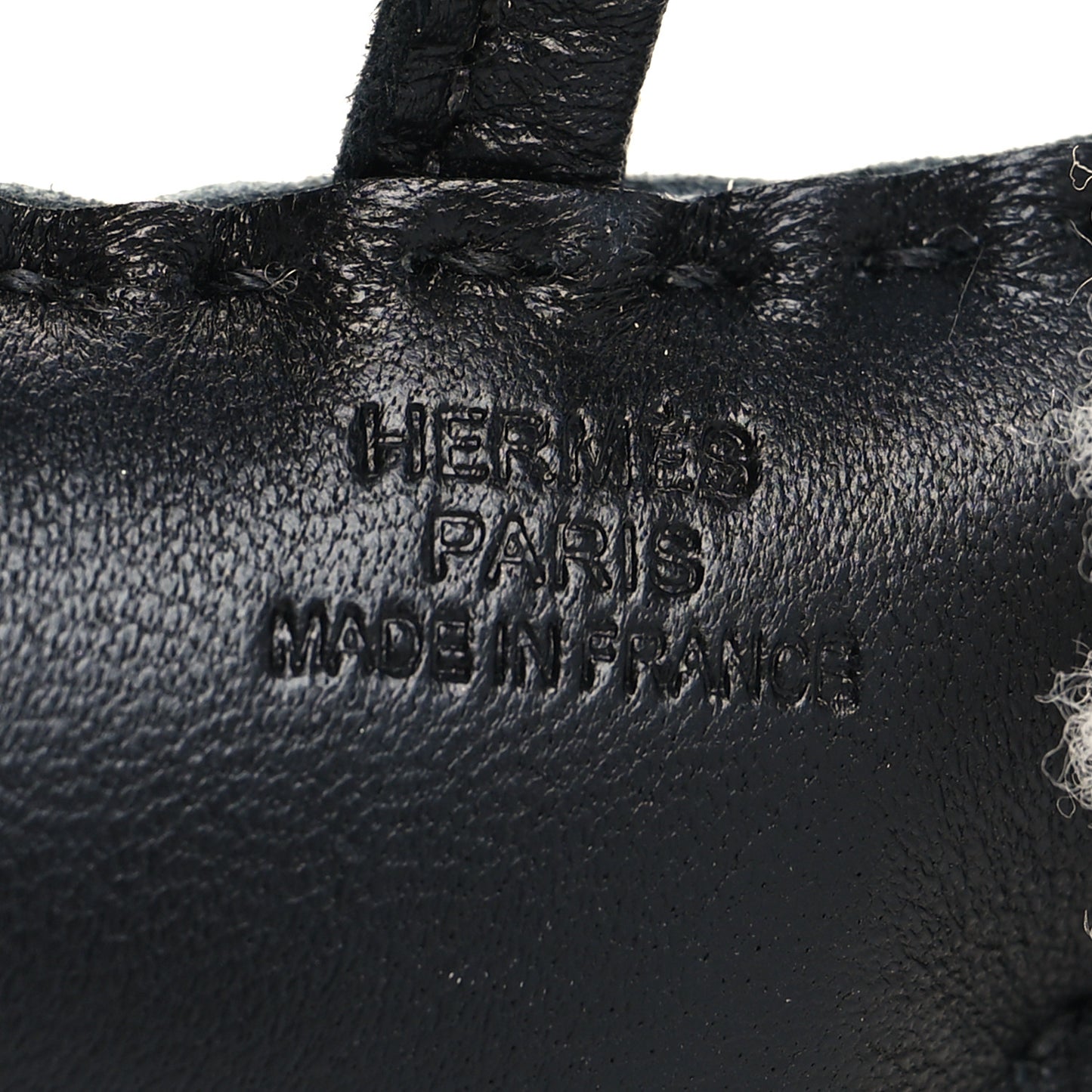 Milo Lambskin Shearling Budy Charm Black