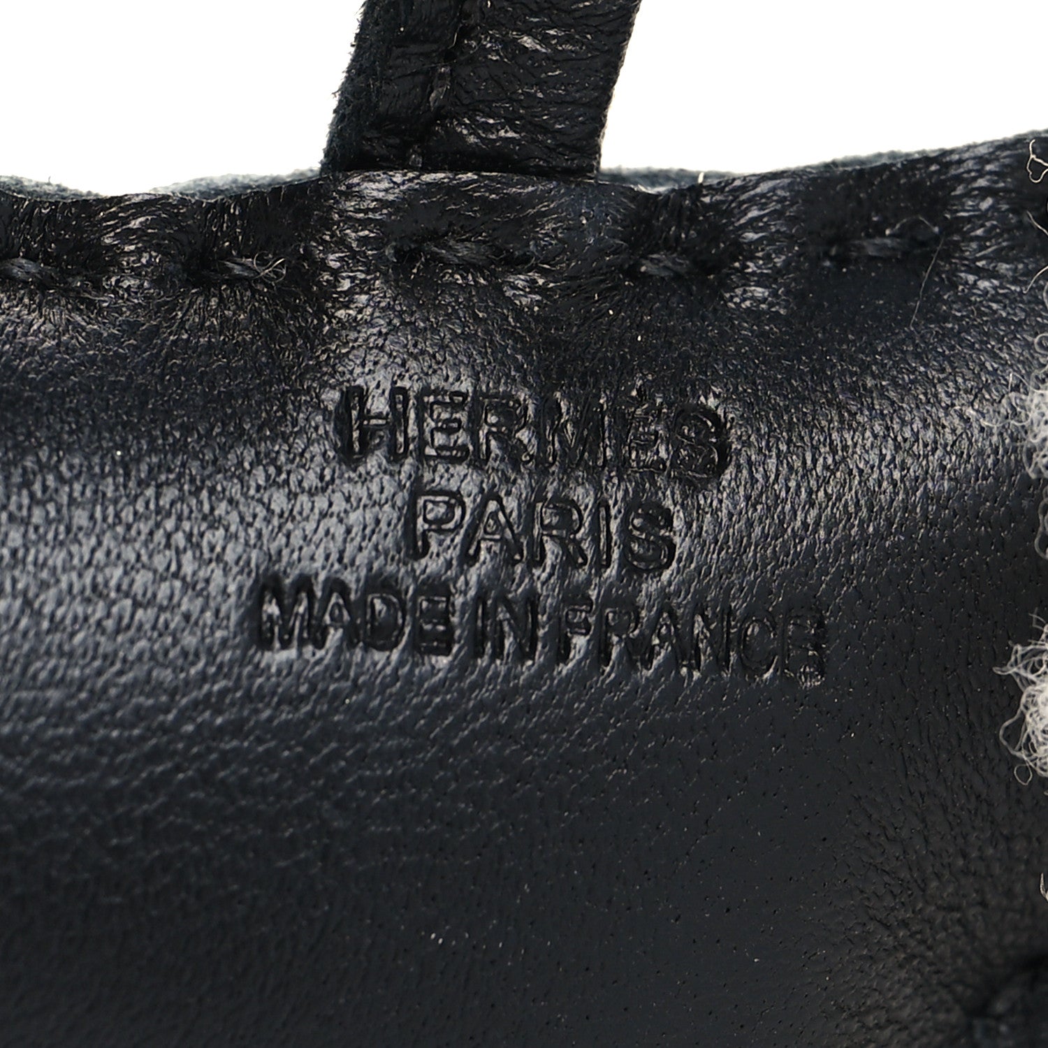 Hermes Milo Lambskin Shearling Budy Charm Black 3 of 4