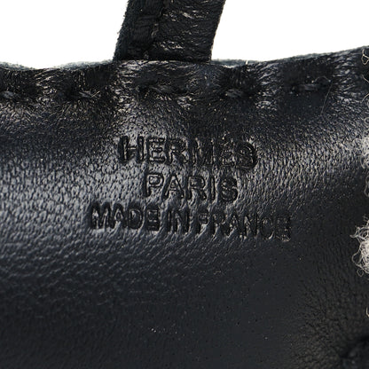Hermes Milo Lambskin Shearling Budy Charm Black 3 of 4