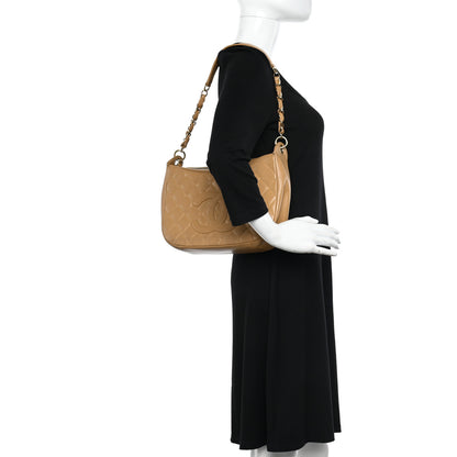 Chanel Caviar Quilted Timeless CC Shoulder Bag Beige 2 of 9