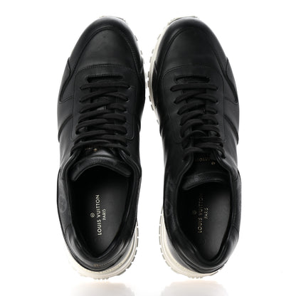 Louis Vuitton Calfskin Mesh Monogram Eclipse Mens Run Away Sneaker 8 Black 2 of 10